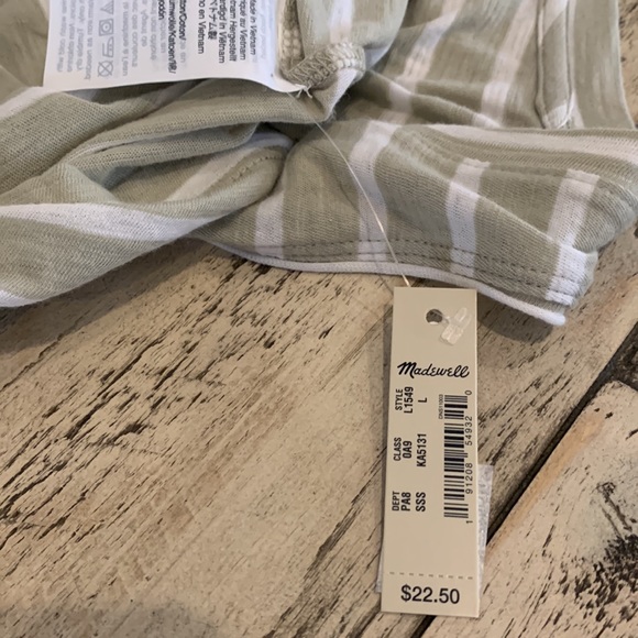 Madewell V-Neck Striped Tank - Picture 3 of 3